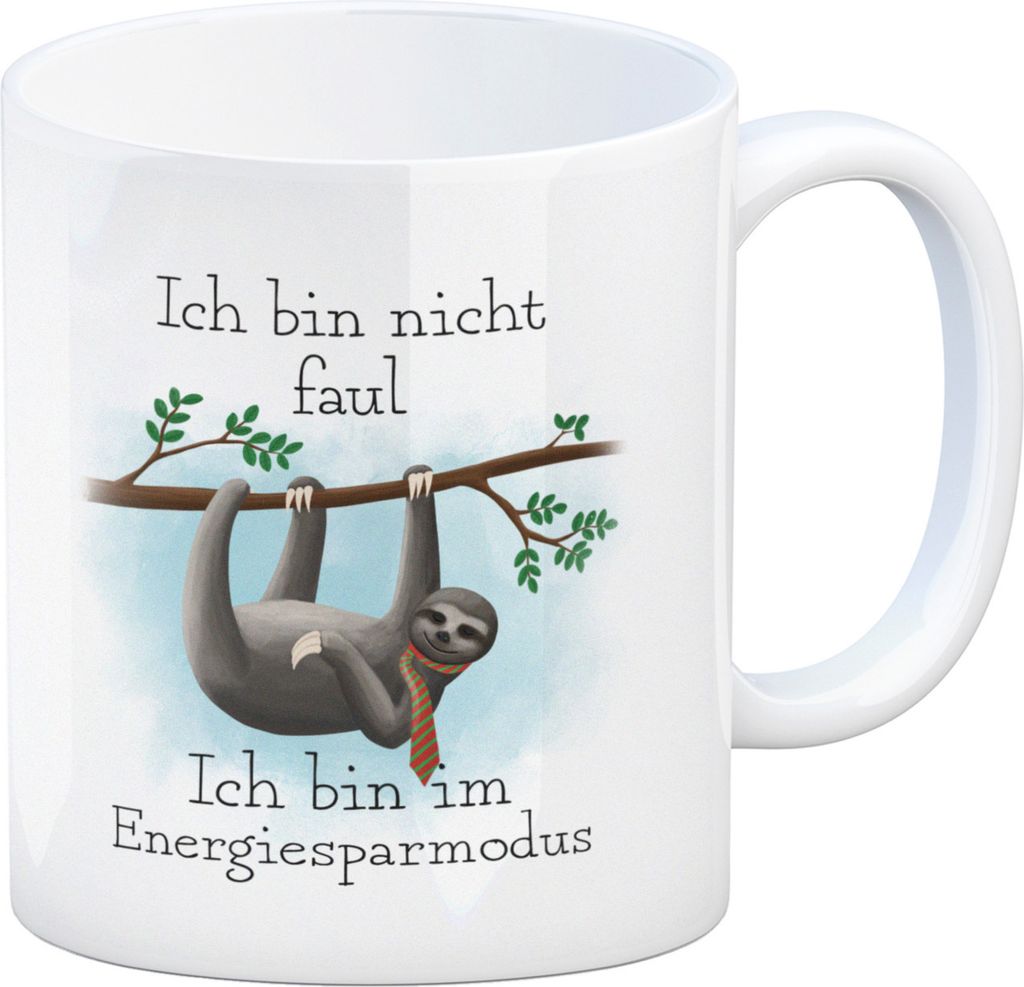 Ich bin nicht faul - Ich bin im Energiesparmodus Faultier Kaffeebecher