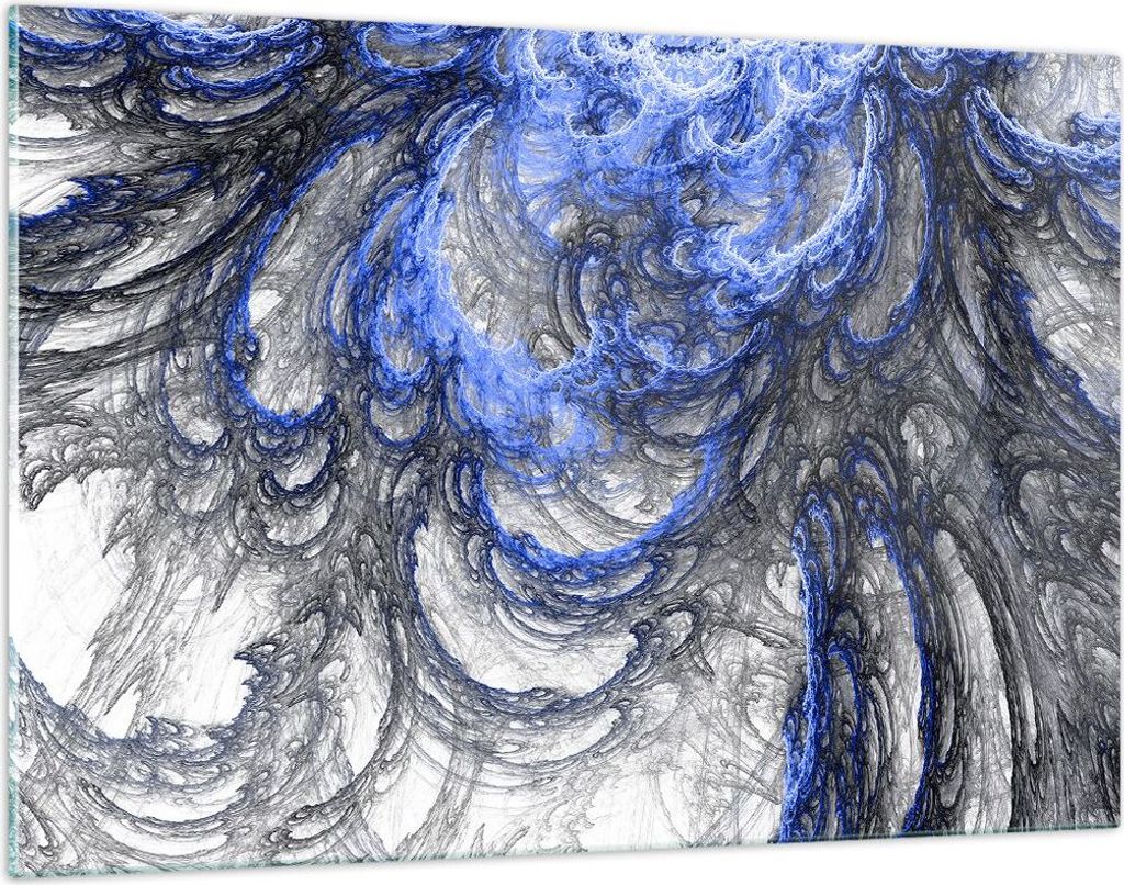 Bilder auf glas - Abstraktion modern - 120x80cm - Glasbilder - Wandbilder - Kunstdruck - zum Aufhängen bereit - Wanddekoration aus Glas - Glas Bil...