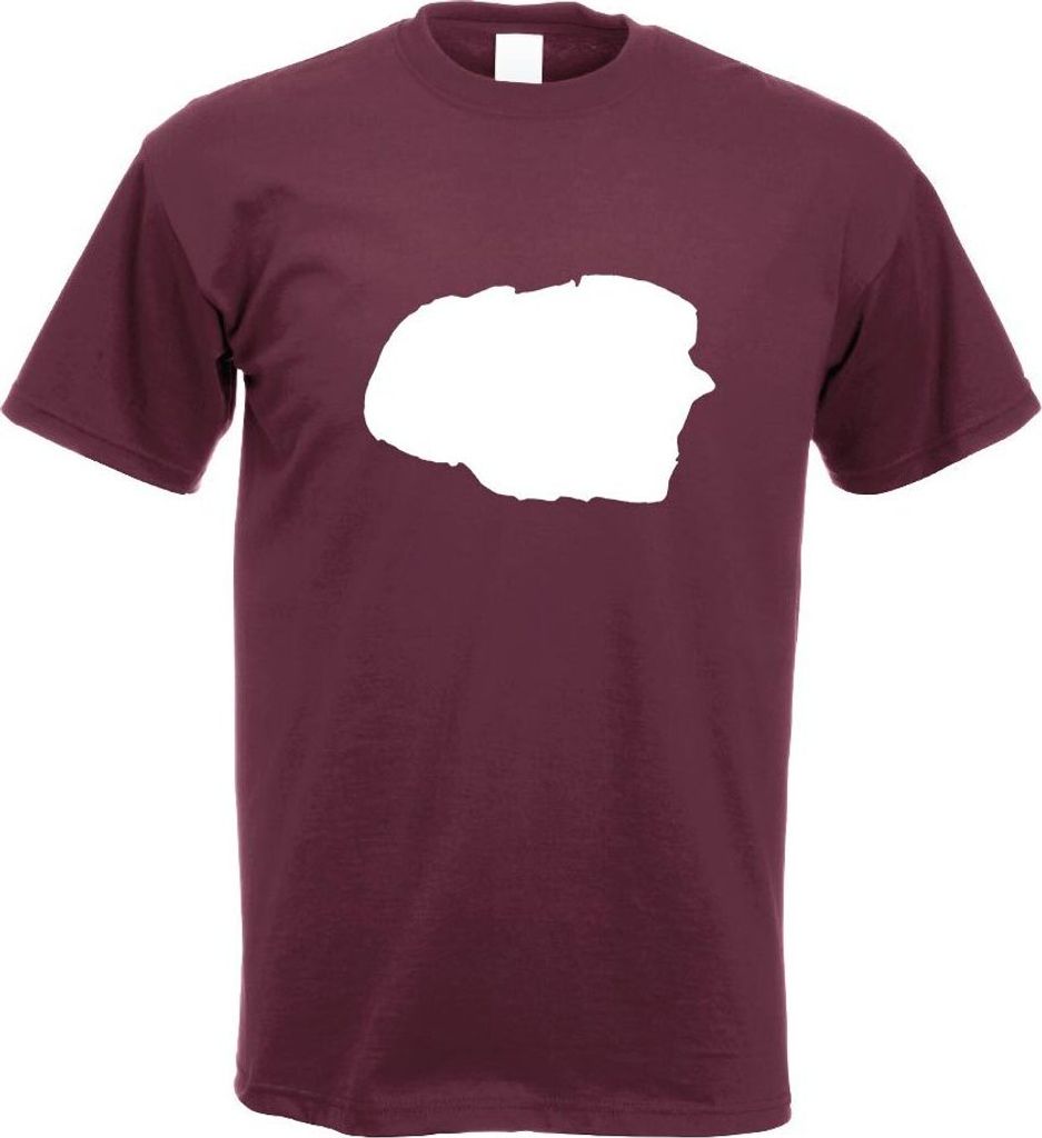 Kiwistar - T-Shirt - Burgund - Föhr - Deutschland - Insel Motiv Bedruckt Funshirt Design Print - mit Motiv Bedruckt - Funshirt Design - Sport - Fr...
