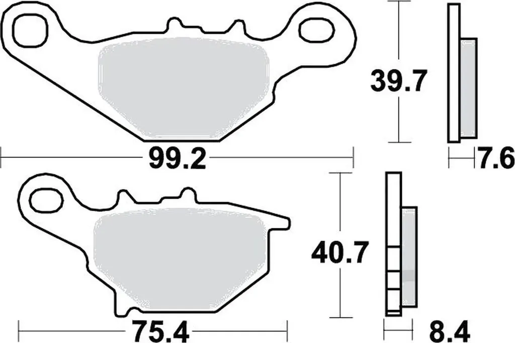 Plaquettes de frein TRW haute friction pour Kawasaki KMX 125 B 1999-03