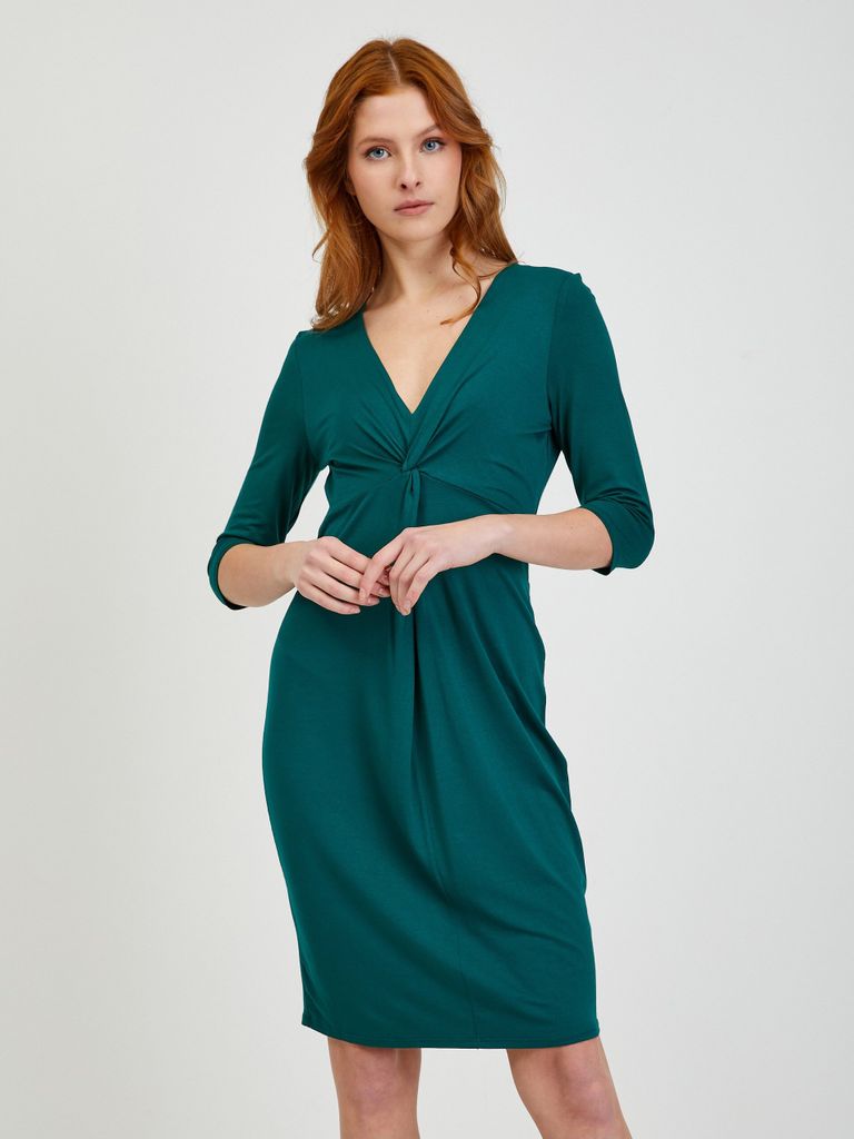 Petrol Frauen Ärmel Kleid ORSAY Produktbild 