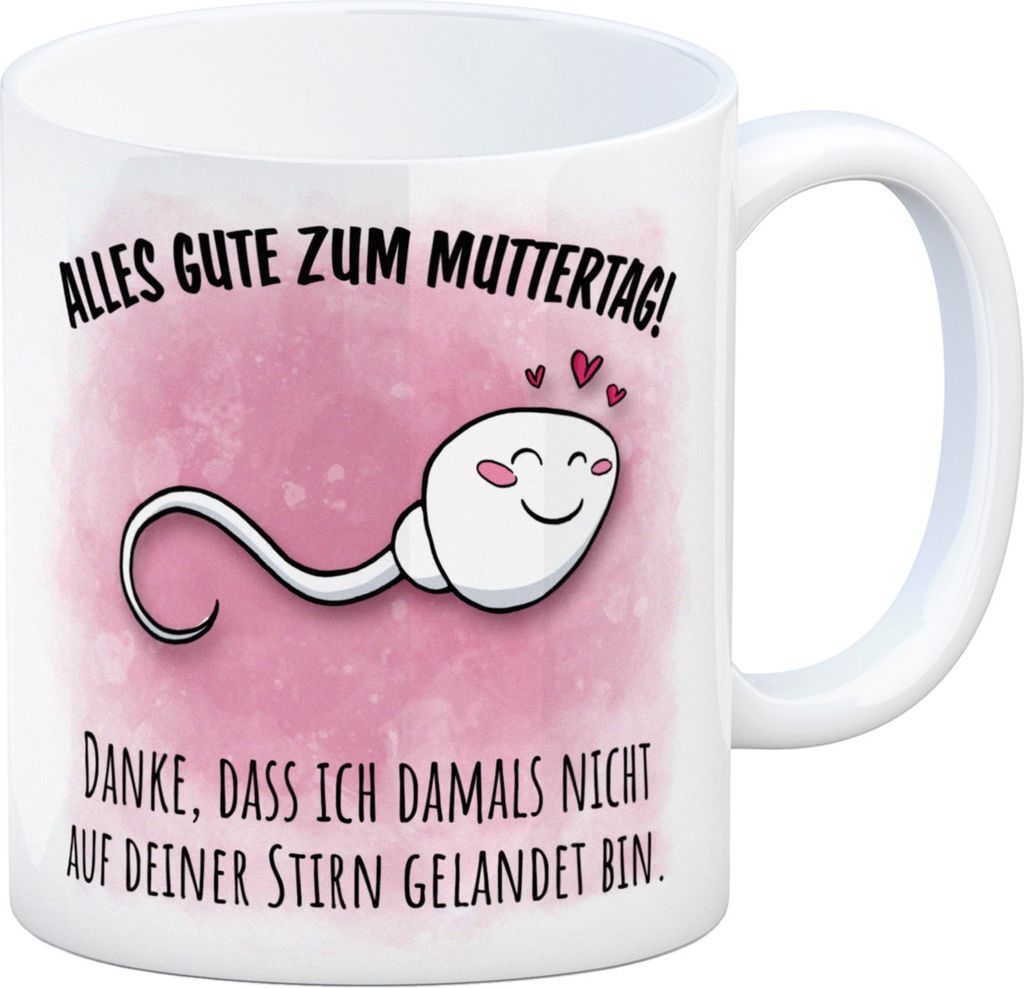 Danke Mama, dass du nicht Kaffeebecher zum Muttertag mit Stirn Spruch