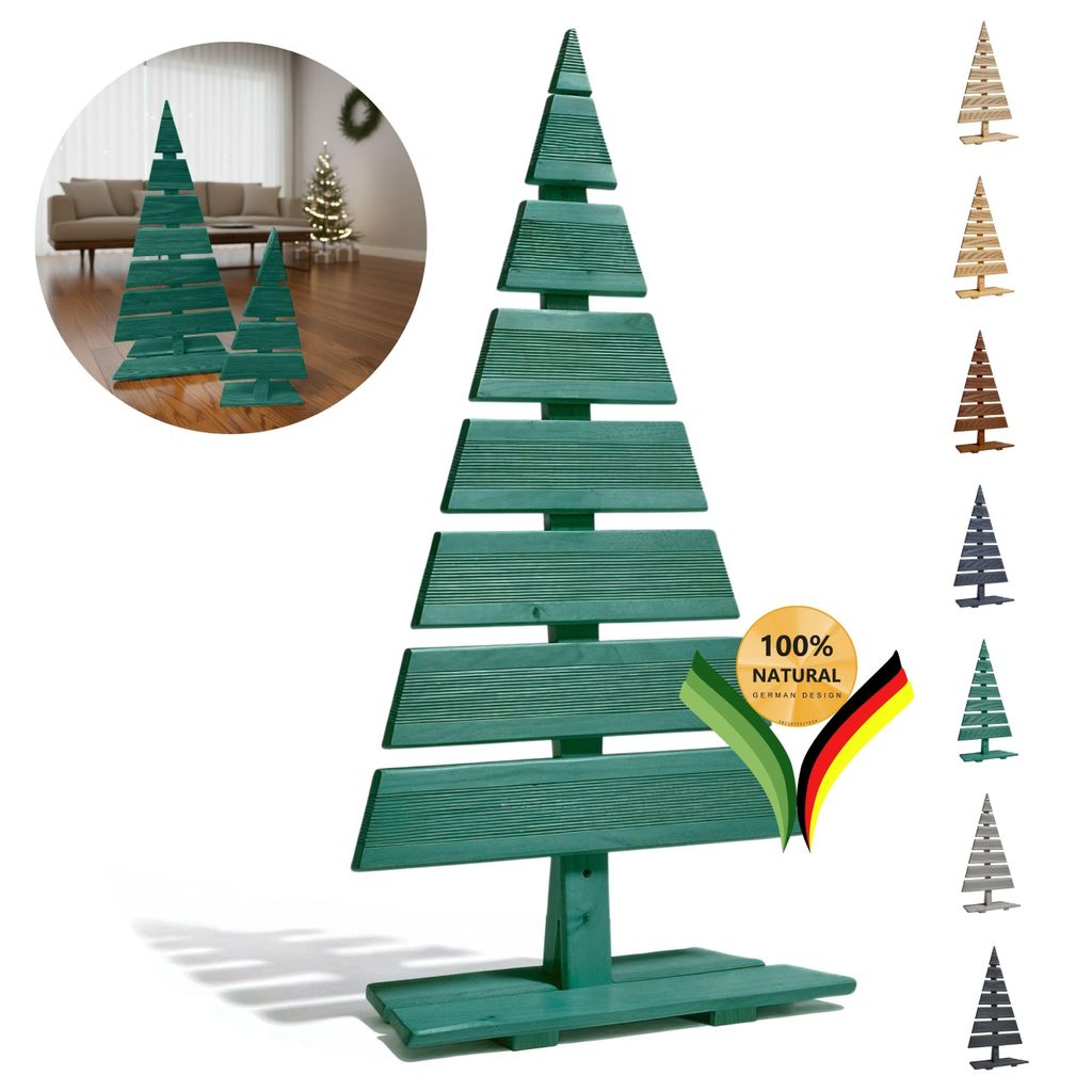 be4nature Tannenbaum Holz Höhe 92 cm Fußbreite 45 cm Weihnachtsbaum Alternative Weihnachtsdeko Holztannenbäume Groß Grün