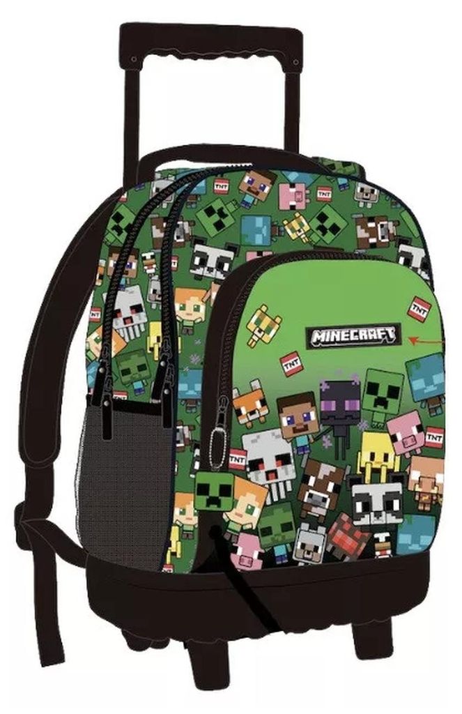 Manenti Characters Minecraft Koffer Auf Rollen Grün  Kinder Produktbild 