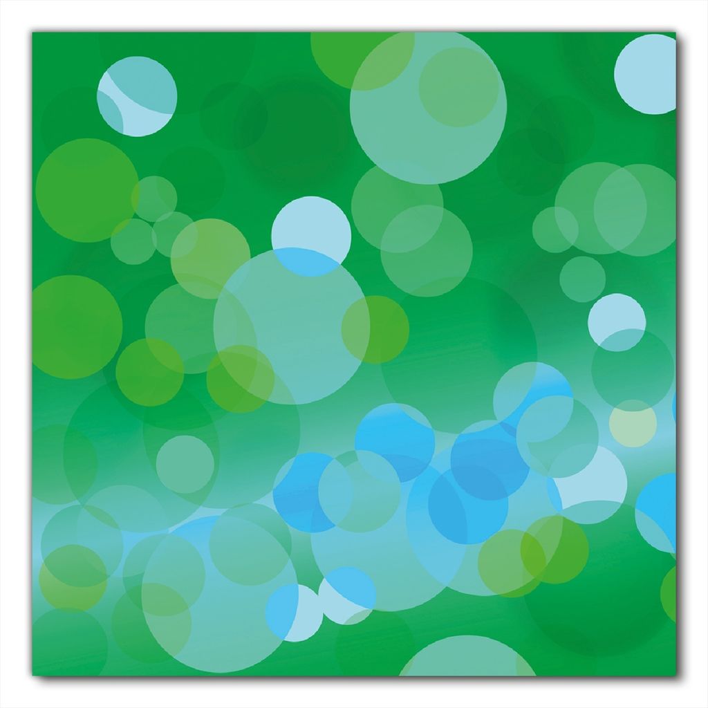 Wallario selbstklebende Möbelfolie/ Tischdecke für Innen und Außen, Größe: 60 x 60 cm - Grüne und blaue Kreise - harmonisches Muster