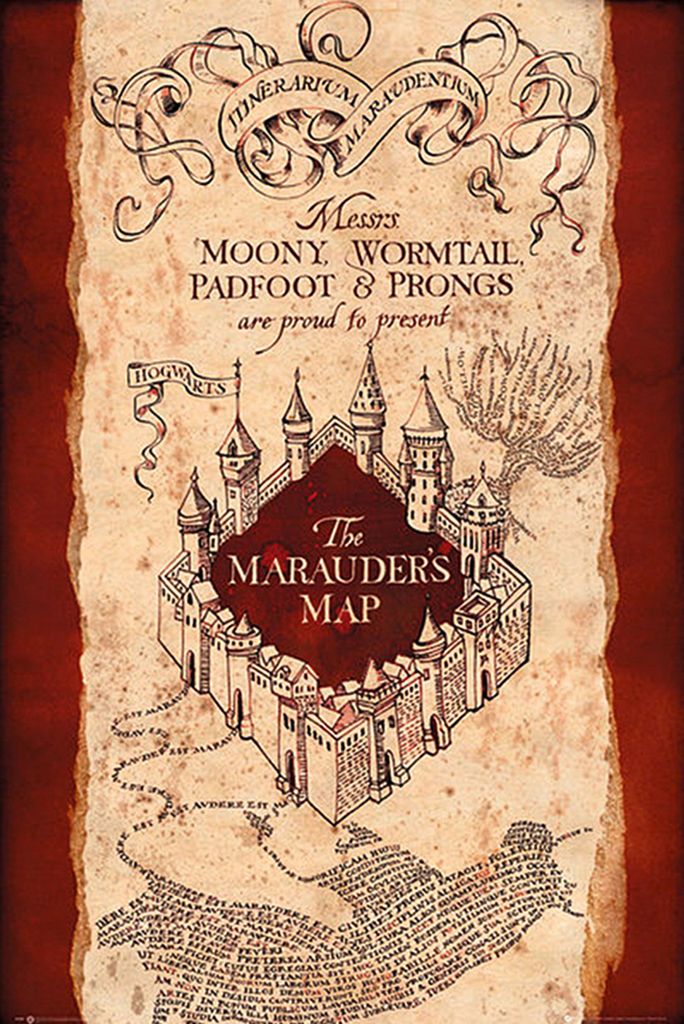 Harry Potter - Marauders Map - Poster