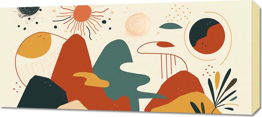 Bild 90x40cm Farbenkosmos