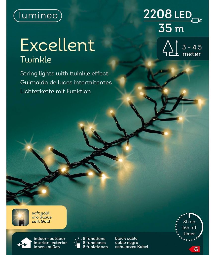Guirlande lumineuse Lumineo EXCELLENT TWINKLE 2208 LED 35 m Image du produit 