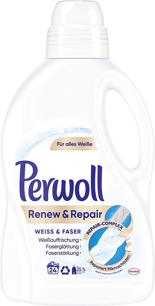 Perwoll Renew und Repair Weiß & Faser Feinwaschmittel 24 Produktbild 
