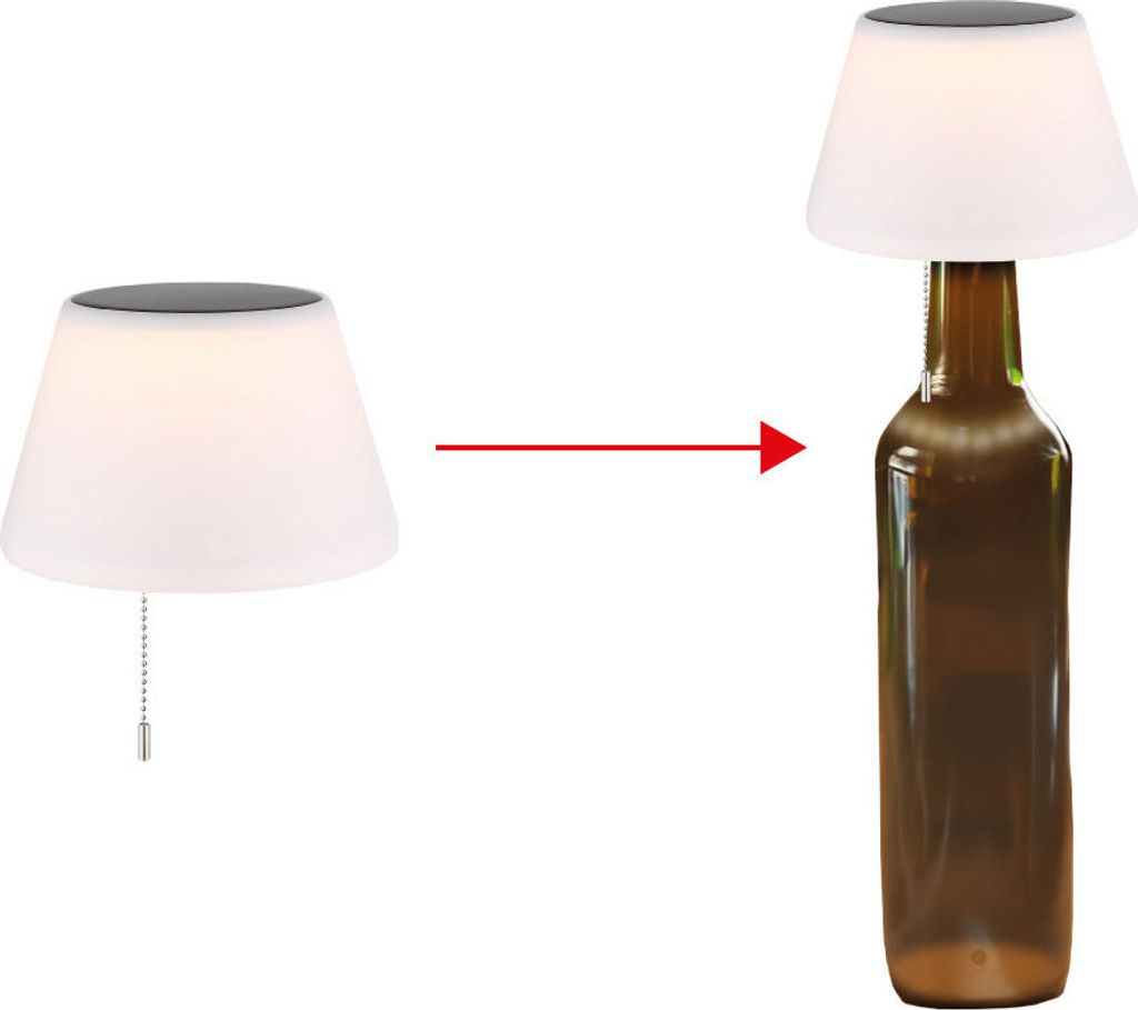 GLOBO 36000 Solarleuchte Kunststoff opal, 10x LED