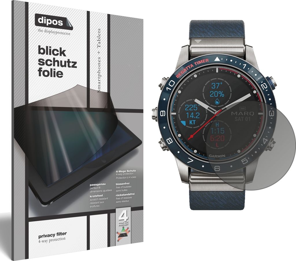 Blickschutzfolie für Garmin MARQ Captain matt Schutzfolie Produktbild 