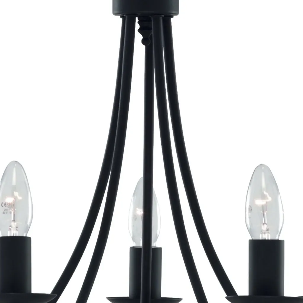 Plafonnier Noir MAYPOLE 100 cm - Éclairage optimal pour grands espaces - 3
