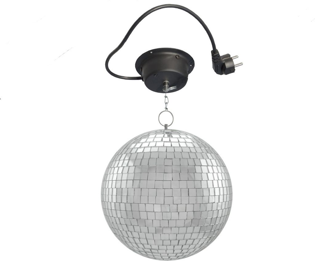 Spiegelkugel Set 20cm Kugel PROFI + Motor MBM-203 mit 30cm Knotenkette