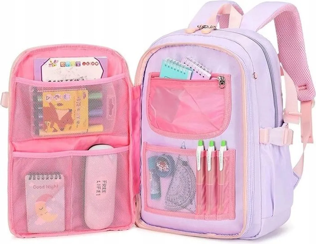 RABBIT simpatico zaino scuola tasche universali, catarifrangenti PL163FIO - 7