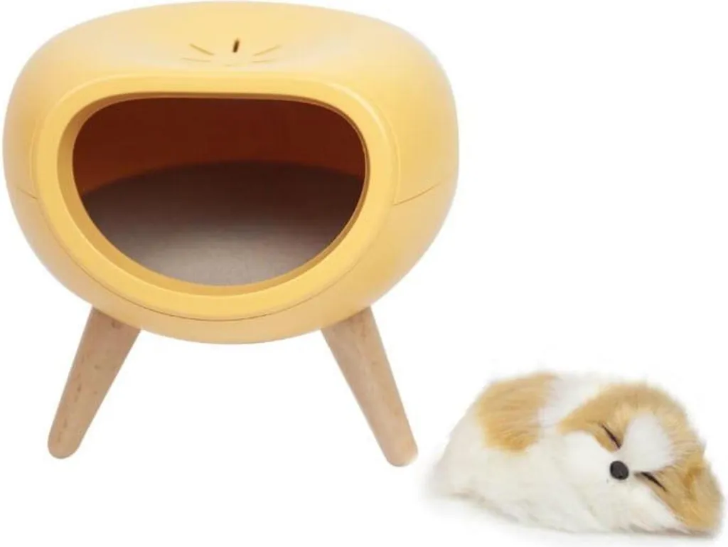 Habarri | Luce notturna per bambini - lampada notturna con cane - per la stanza dei bambini - giallo - con ricarica micro USB