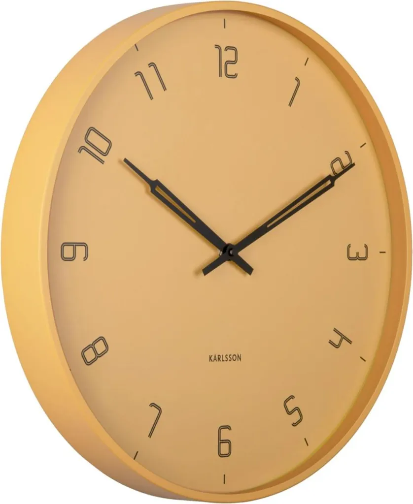 Karlsson Stark Horloge Murale Brun Miel - Design Moderne et Élégant 40cm
