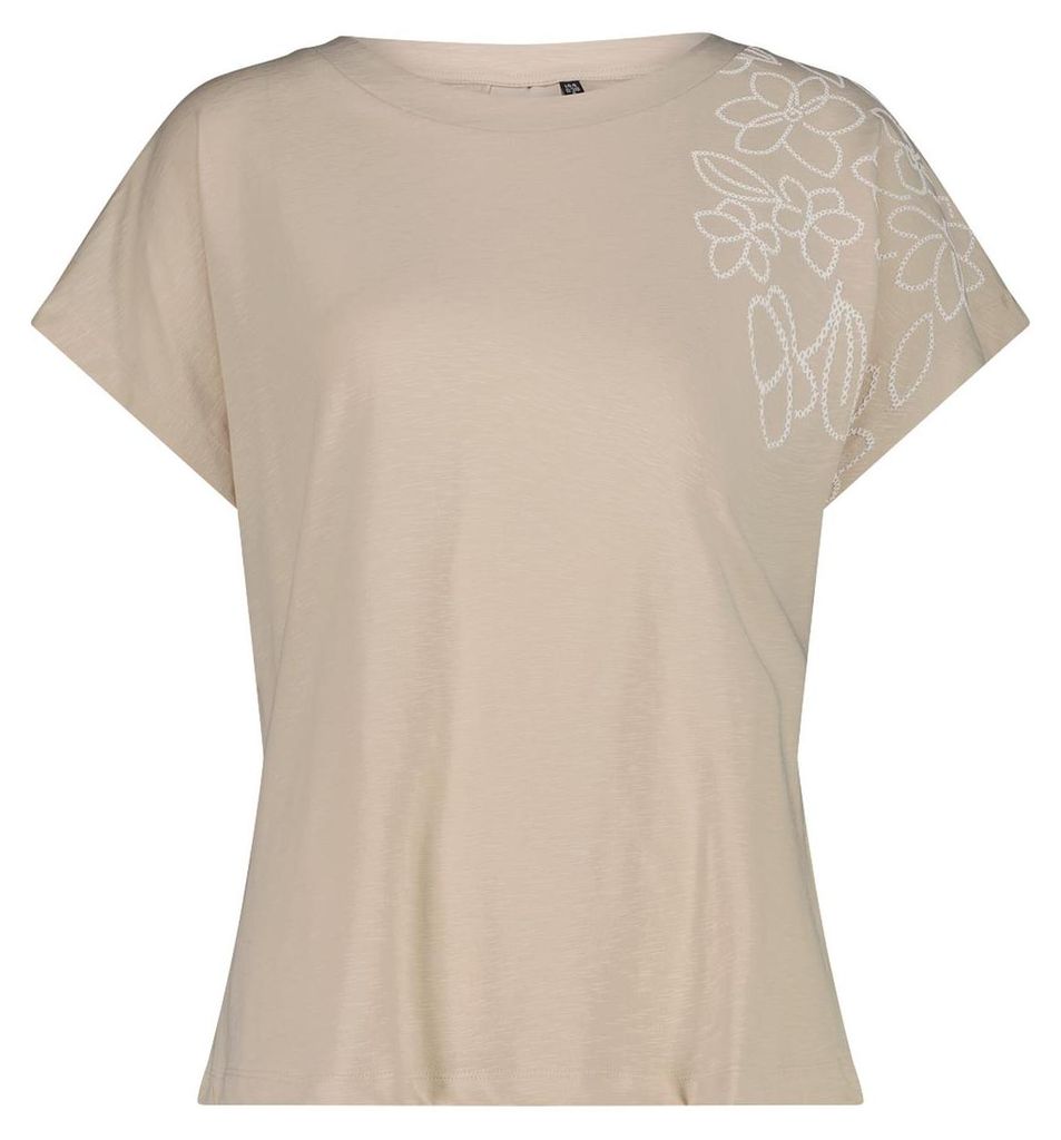 CMP Damen Stretch Outdoor Shirt aus Baumwolle mit Blumenprint beige 40