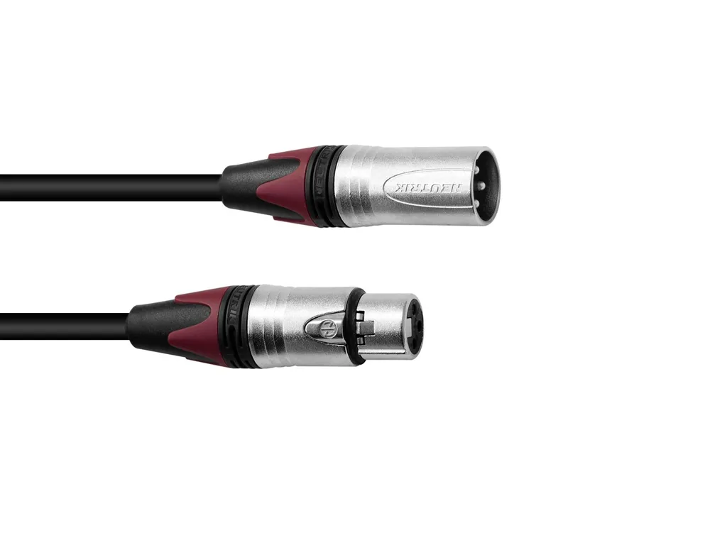 Câble XLR blindé 10m PSSO avec connecteurs Neutrik noirs pour studio - 2