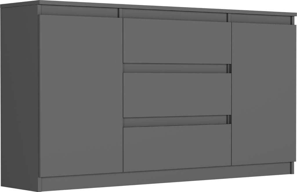 Komoda 140 Szafka 3 Szuflady 2 Półki Antracyt R140S3 Obrázek produktu 1
