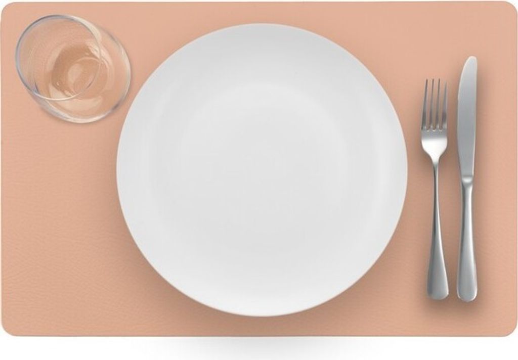 Tischset - Recyceltes Leder - 28,5 x 43,5 cm - 4 Stück - Macaron