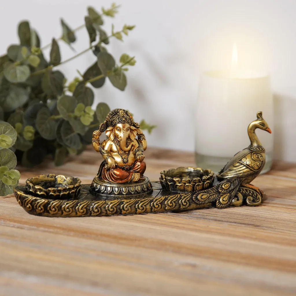 Faith & Hope Portacandele Ganesh Bronzo WD695 | Arredo Spirituale Casa