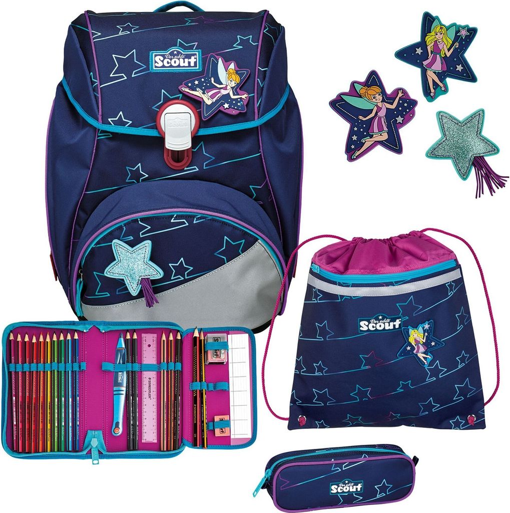 Scout ALPHA Blue Star Schulranzen-Set 5-tlg., 20 l, Produktbild 