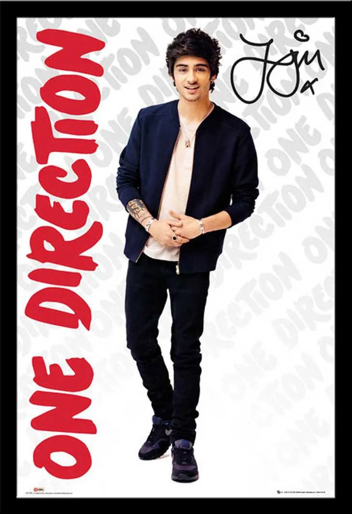 Affiche encadrée One Direction Logo Zayn avec son Cadre Shinsuke 61x91cm