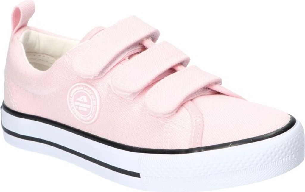 AMERICAN CLUB LH85 Original Kinder Schuhe Sneaker, Turnschuhe mit Klettverschluss luftige, Canvas-Sneaker, Rosa 32