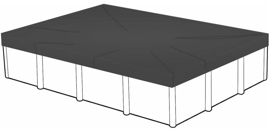 W'eau Pool Abdeckplane Rechteckig 1000 x 500 cm Blau Robust