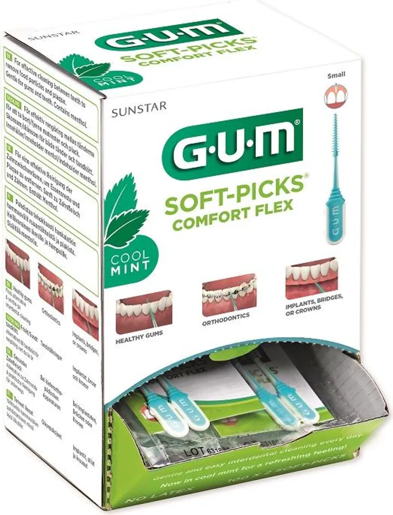 Scovolini GUM Soft-Picks Minty Small 200 Pezzi - Pulizia Profonda