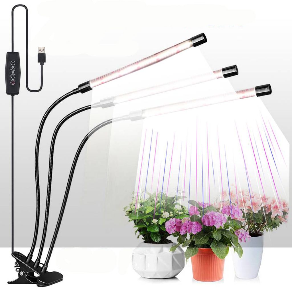 60W Dual Kopf LED Grow Light Lamp Vollspektrum Pflanzenlampe Pflanzenbeleuchtung 