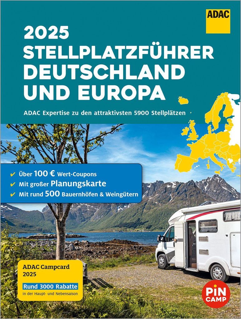 ADAC Stellplatzführer 2025 Deutschland und Europa Produktbild 