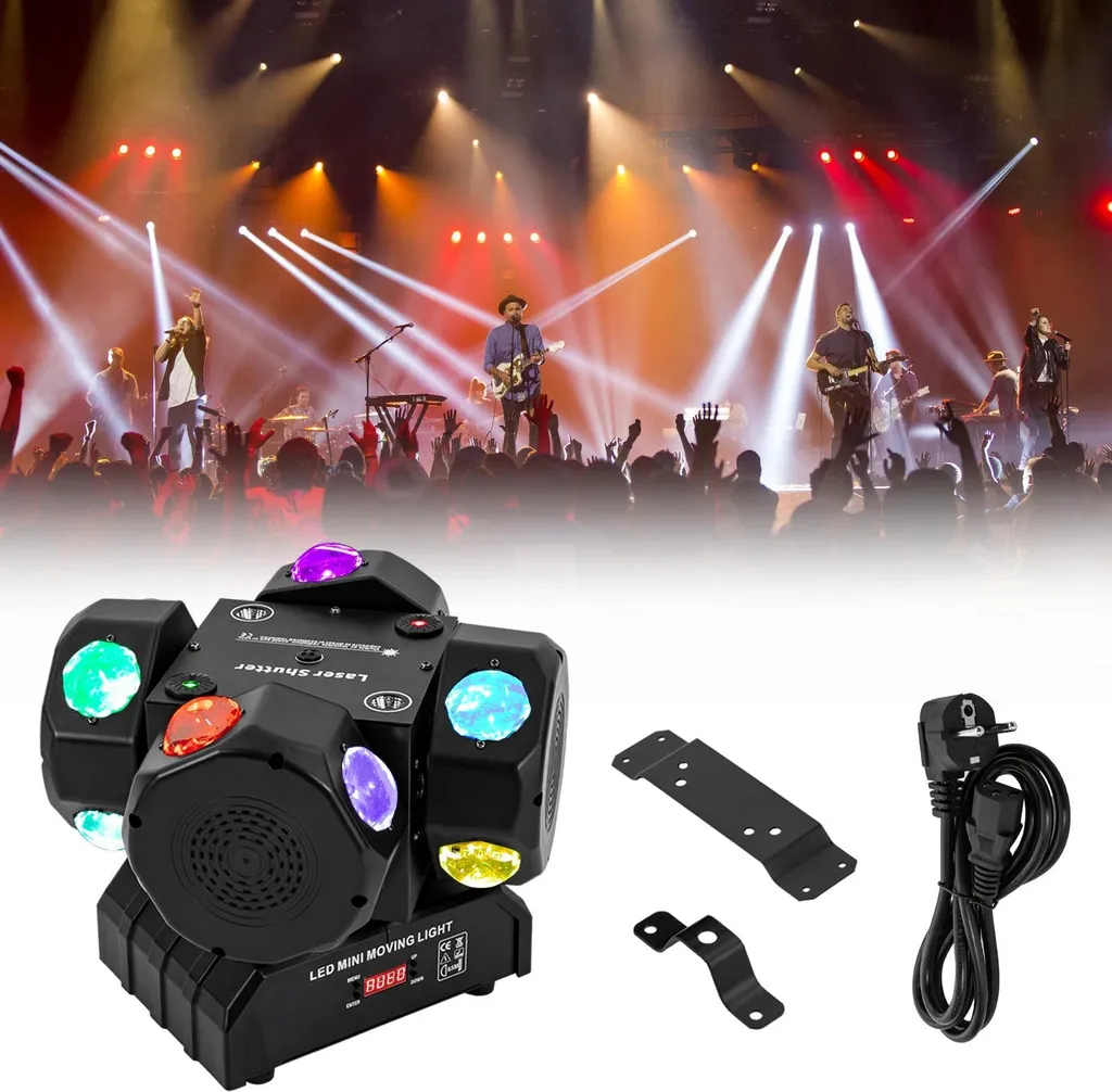Lyre LED 4 Têtes 200W Multi-effets - Solution Éclairage Fluide et Puissant - 3