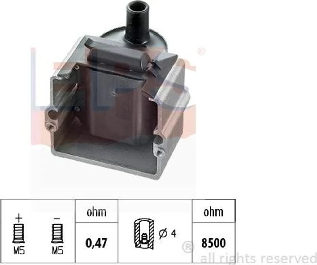 Bobine d'allumage EPS 1 970 269 pour Golf III et Corrado - OE 138701
