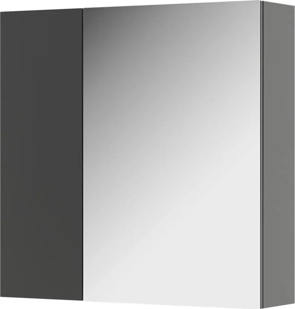 Vicco Specchio Contenitore Bagno Leopold Antracite 60x59cm | Arredo Moderno - 1