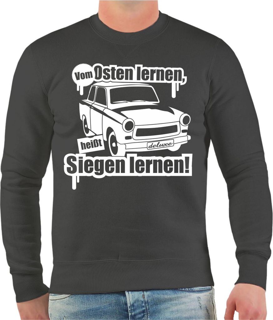 Herren Sweatshirt Vom Osten lernen heißt Siegen lernen DDR Nutzfahrzeuge