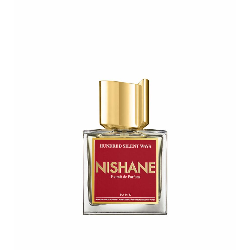 A bottle of Nishane Hundred Silent Ways perfume.