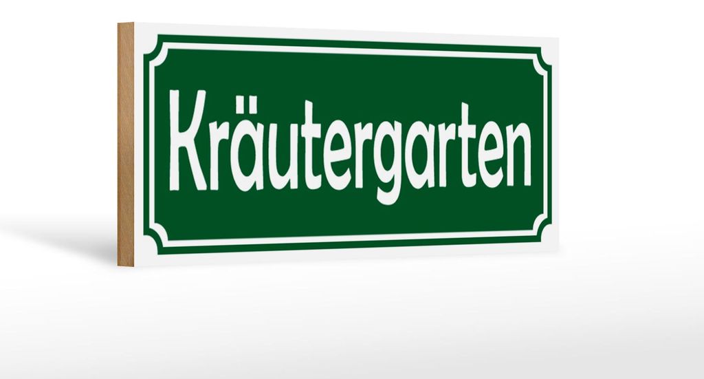 Holzschild Kräutergarten 27x10cm Pflanzen Küchenkräuter