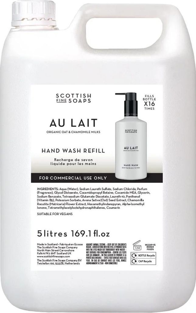 Scottish Fine Soaps Nachfüller Flüssigseife Au Lait 5L Produktbild 