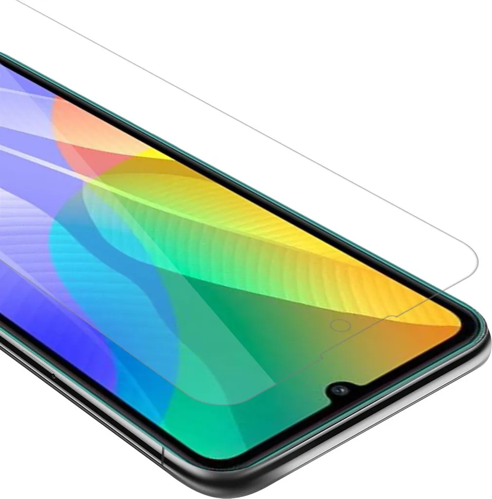 Cadorabo pellicola blindata per Huawei Y6P pellicola protettiva in vetro temperato naturale di protezione del display