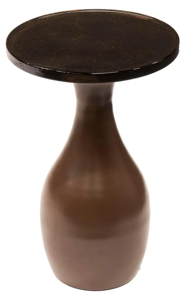 Table d'appoint Eclipse Cuivre 30x45 cm - Finition Métal Haut de Gamme