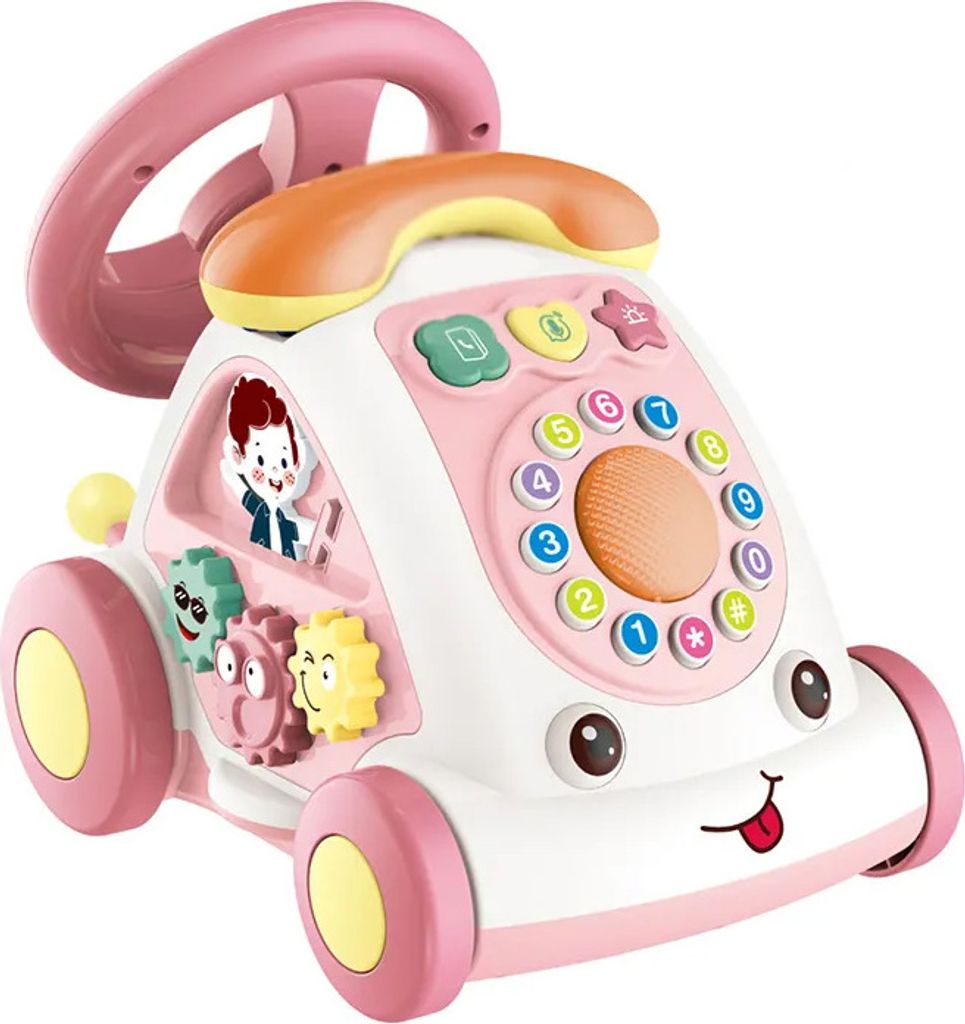 Lernspielzeug | Spielzeugtelefon | Autotelefon | Soundspielzeug | Pink | ab 18 Monate