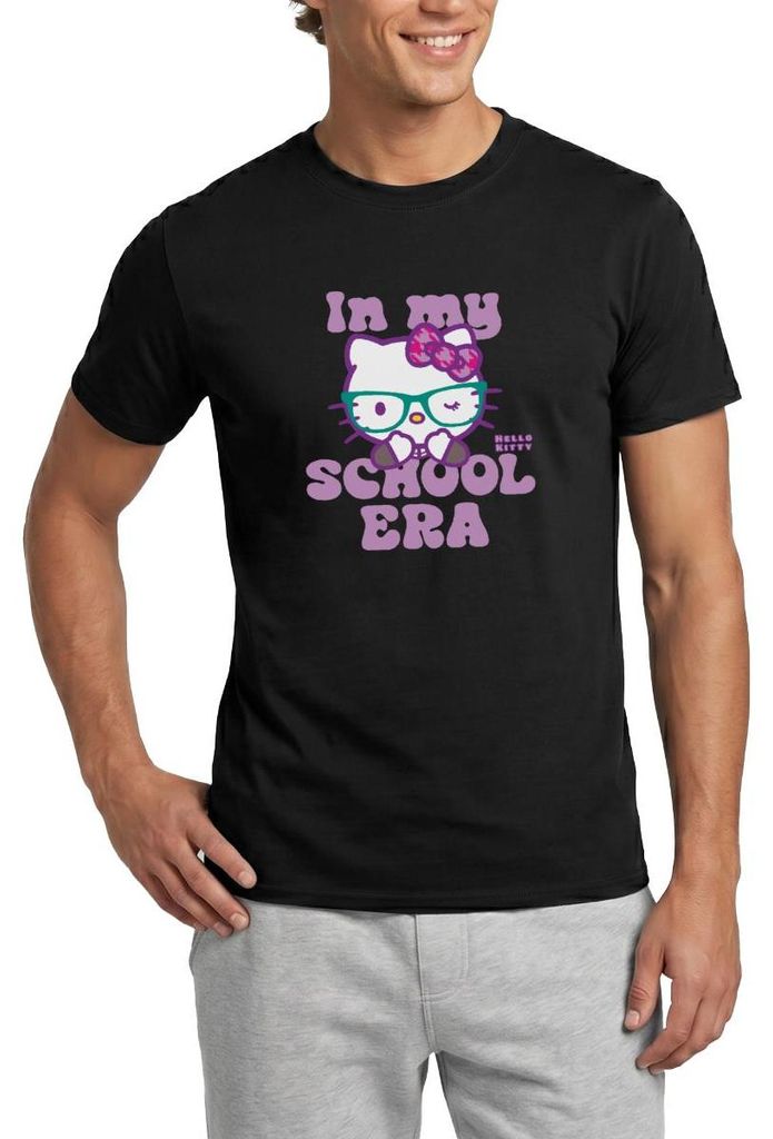 Spreadshirt Hello Kitty Schulkind In My School Era Männer T-Shirt, S, Schwarz