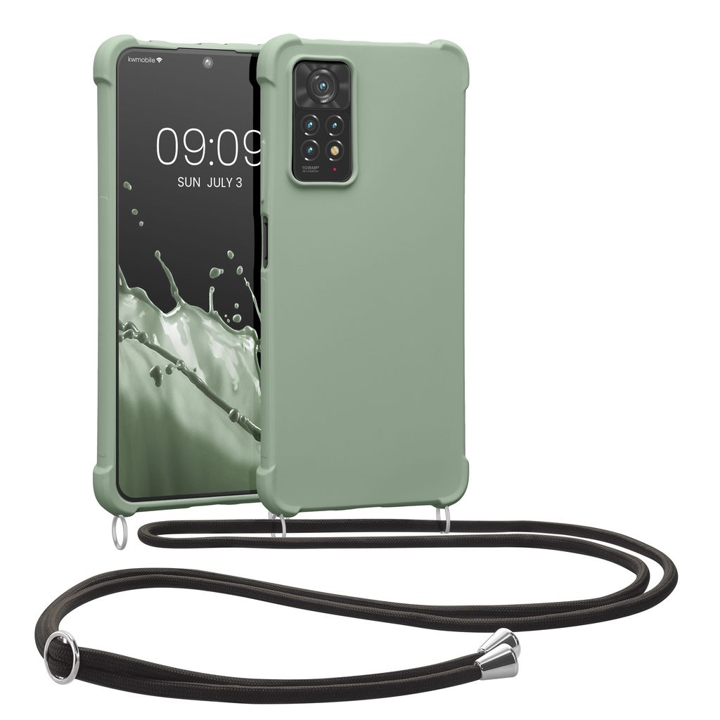 kwmobile Necklace Case kompatibel mit Xiaomi Redmi Note 11 Pro / Note 11 Pro (5G) / Note 12 Pro (4G) Hülle - Cover mit Kordel zum Umhängen - Silikon