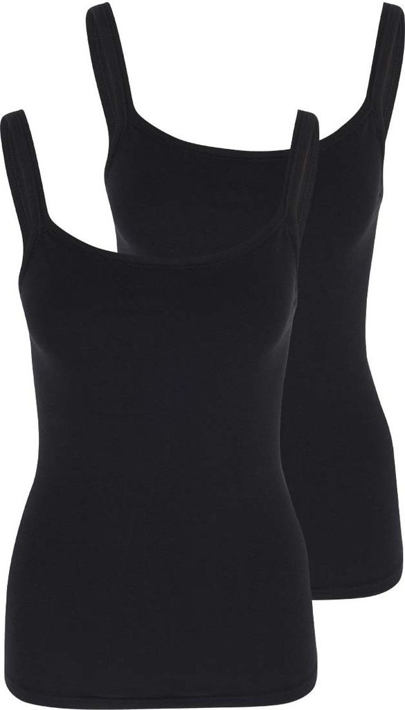 Speidel 2er Pack bio.Baumwolle Plus Unterhemd / Top Natürliche Baumwoll-Qualität, Sportiver Ausschnitt mit schmalen Trägern, Eng anliegend ohne ...