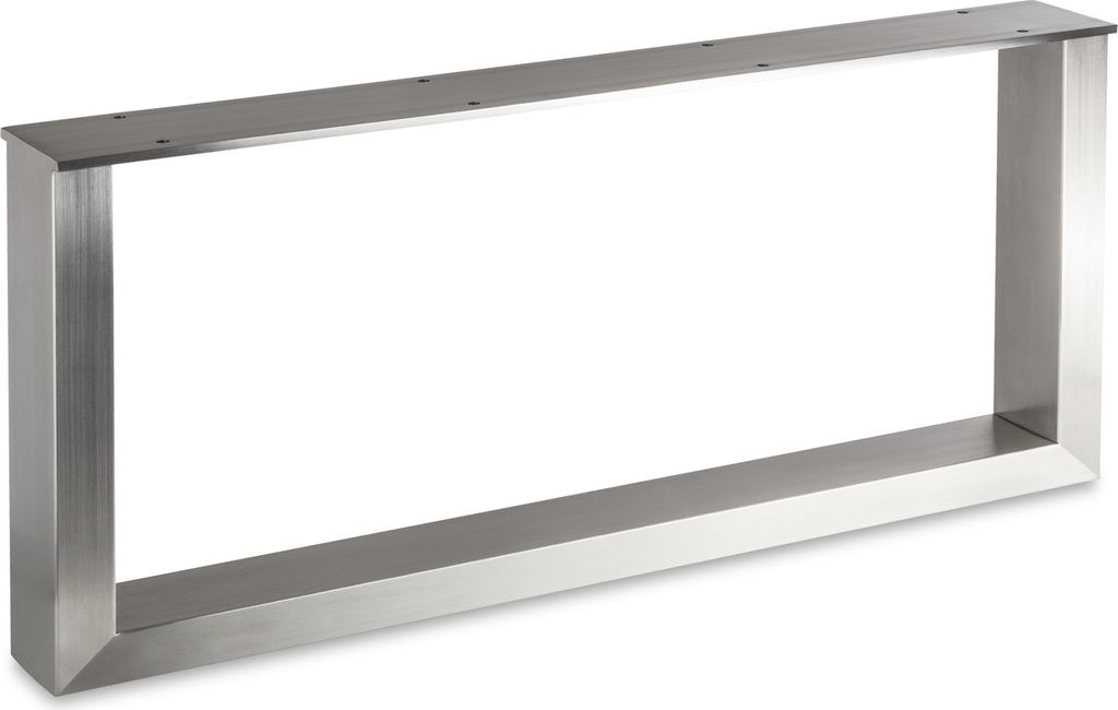 Tischgestell TAB Edelstahl gebürstet Profil 80 x 40 mm Höhe: 400 mm Tiefe 800 mm Tischkufen Industriedesign Tischuntergestell Tischkufe Kufengest...