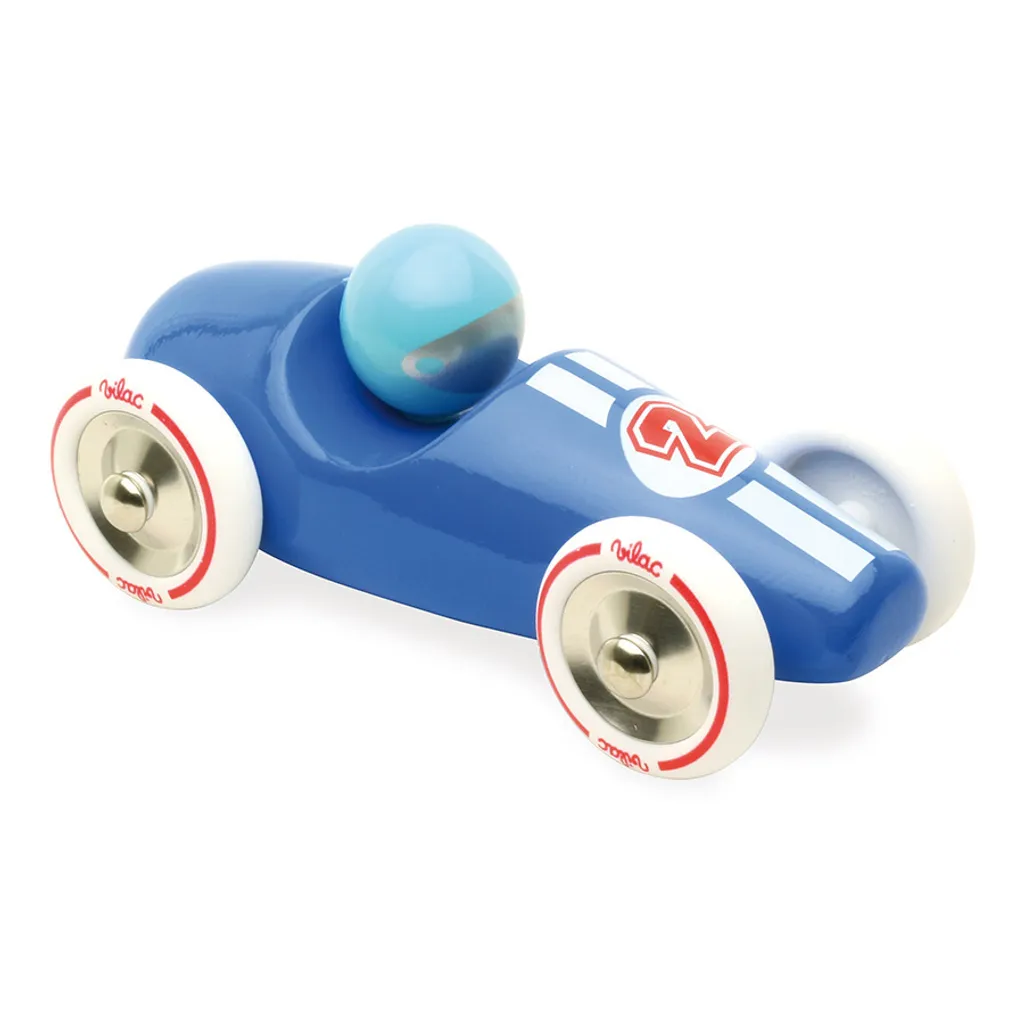 Jouet voiture de course en bois bleu Vilac - Idéal cadeau enfant 2 ans+