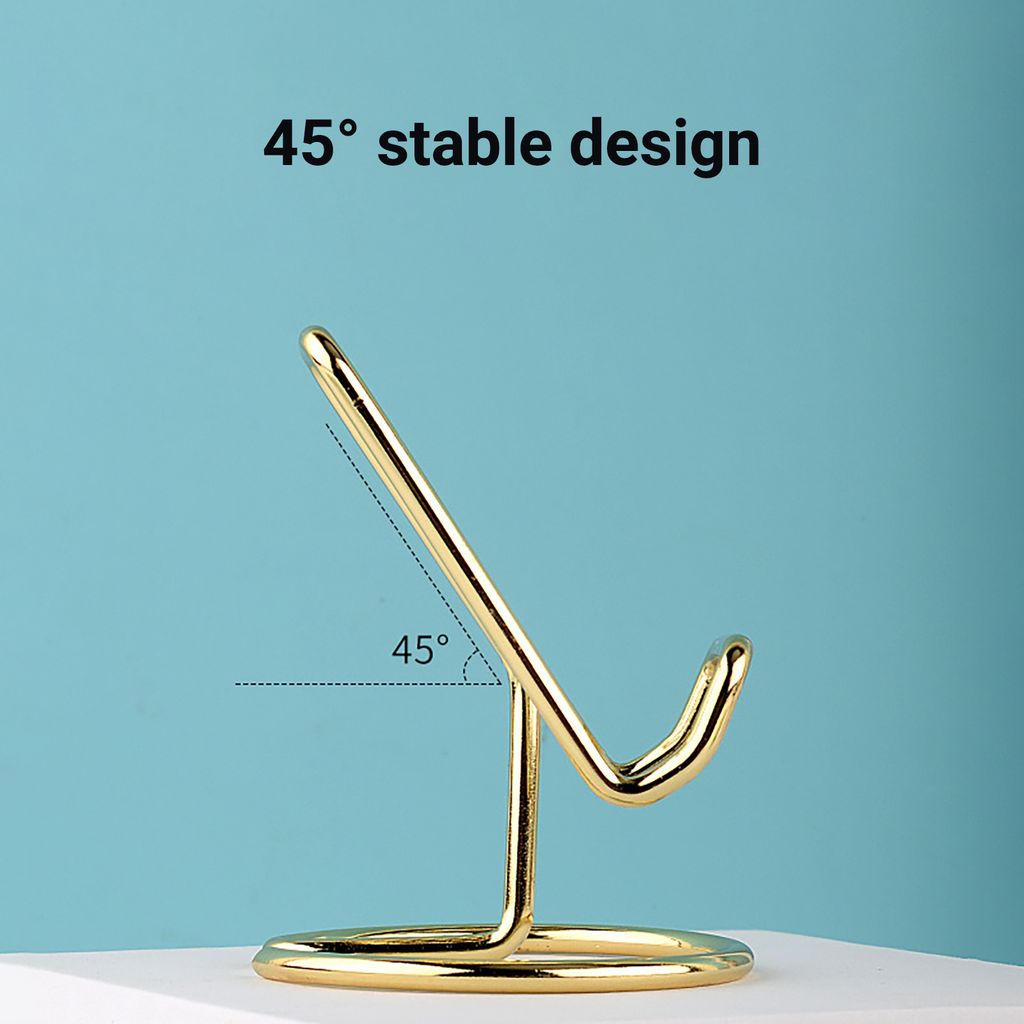 Telefonhalter stetiger multifunktionaler elektroplierter Ins Desk Smartphone Tablet Metal Lazy Bracket zum Fernsehen-Golden