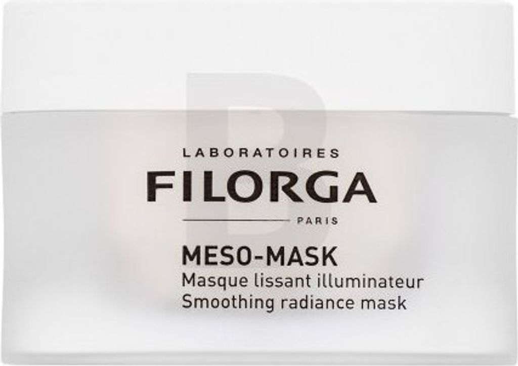 A white jar of Filorga Meso-Mask Smoothing Radiance Mask.