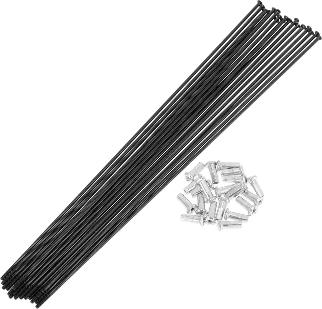 20 Set 14G Gerade Zug Fahrradspeichen 229mm Gerade Zug Fahrradrad Speichen Kohlenstoffstahl Schwarz